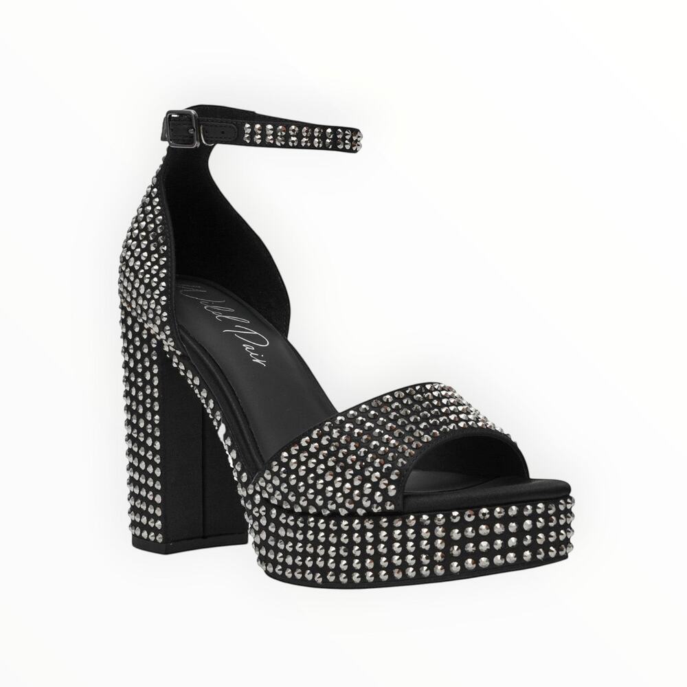 Wild Pair Embellished Platform Block Heel Sandals
